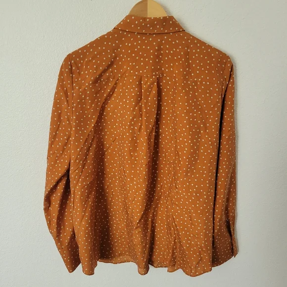 LAFAYETTE 148 Silk Long Sleeve Square Print Button Down Blouse - Picture 6 of 6